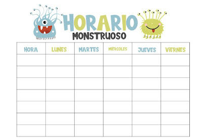 HORARIOS, etiquetas, descargar, gratis, mary poppins, mosntruos, wild west, hadas, unicornio