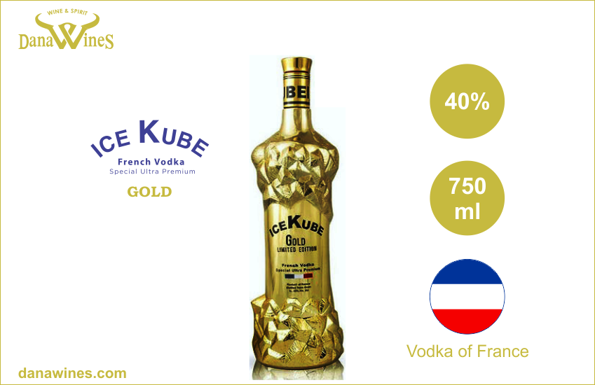 Rượu Vodka Ice Kube Gold Limited Edition 750ml (chai vàng)
