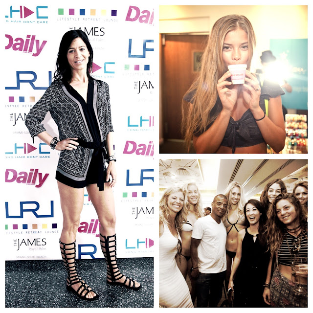 Perrey Reeves made an appearance along with Supermodels Nina Agdal and Julie Henderson at the Lifestyle Retreat Lounge