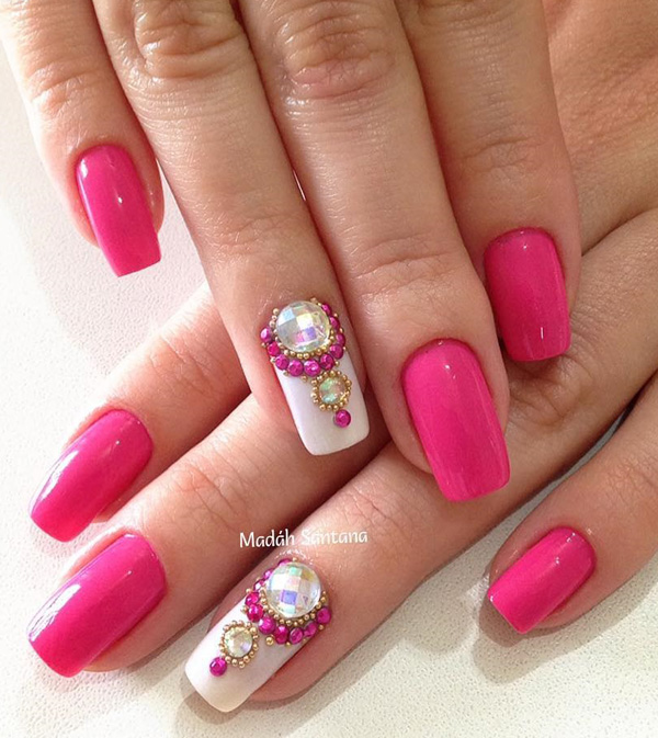 ༺♥༻ Maya Rani ༺♥༻: 50 RHINESTONE NAIL ART IDEAS