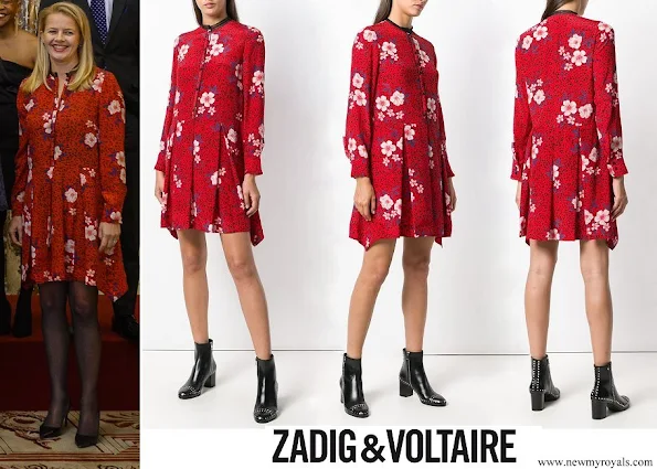 Princess Mabe wore ZADIG & VOLTAIRE floral flared dress