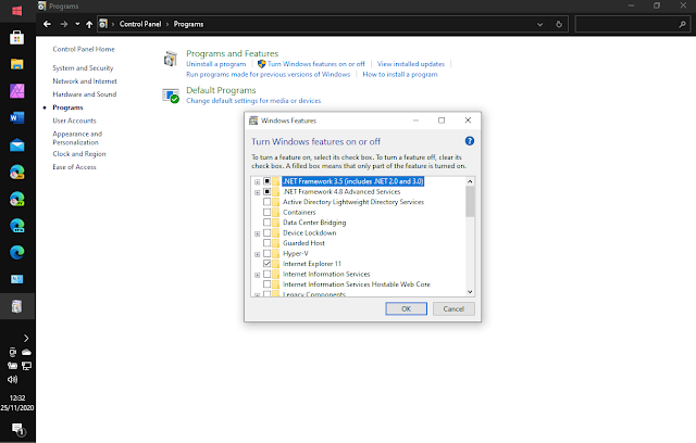 Компоненты windows 10 net framework 3.5. Компоненты windows 10 net framework 3.5