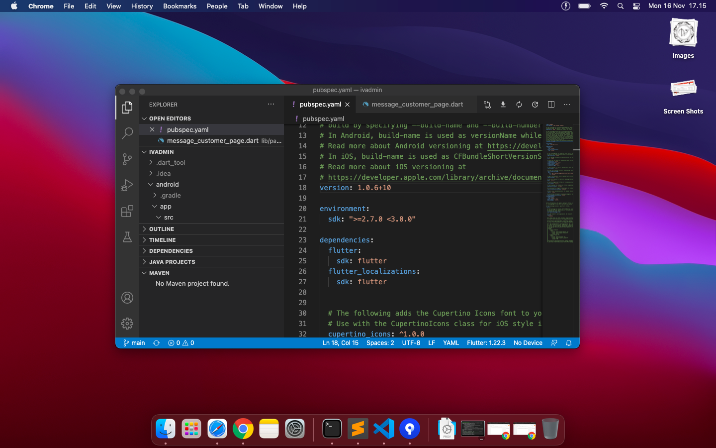 I change IDE Android Studio to Visual Code on Mac Big Sur