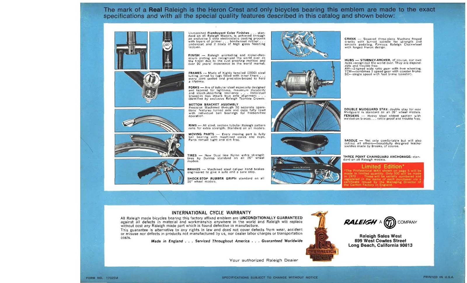 CATALOGUES RALEIGH RALEIGH 1970