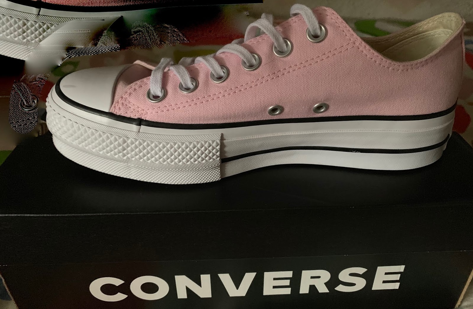 converse con plataforma rosa