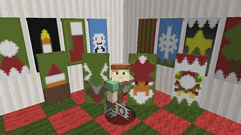 マインクラフト 旗のデザインレシピ集 クリスマス編 マイクラマルチプレイ日記ブログ