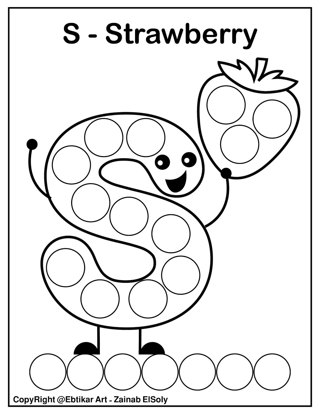 Set Of Abc Dot Marker Coloring Pages 136