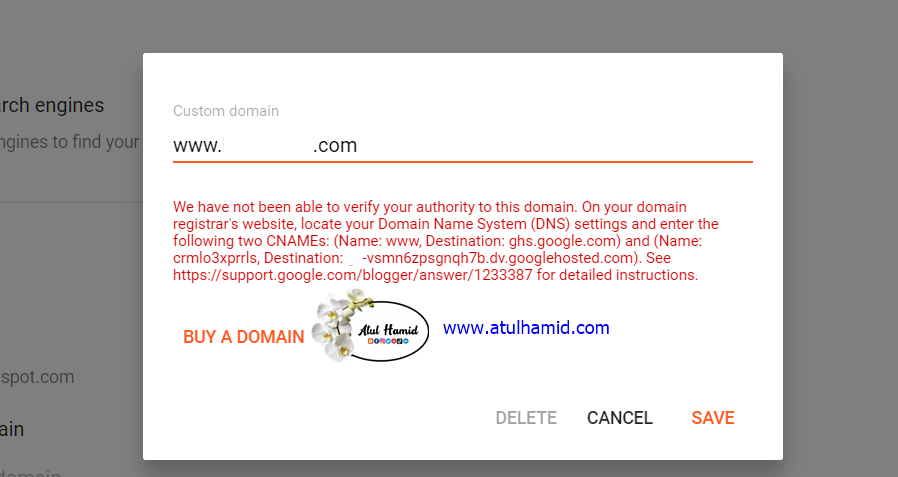 Cara pasang domain di blogspot dengan mudah