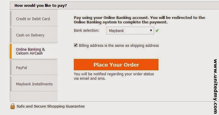 Lazada Malaysia payment options