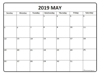 Free Printable Calendar May 2019