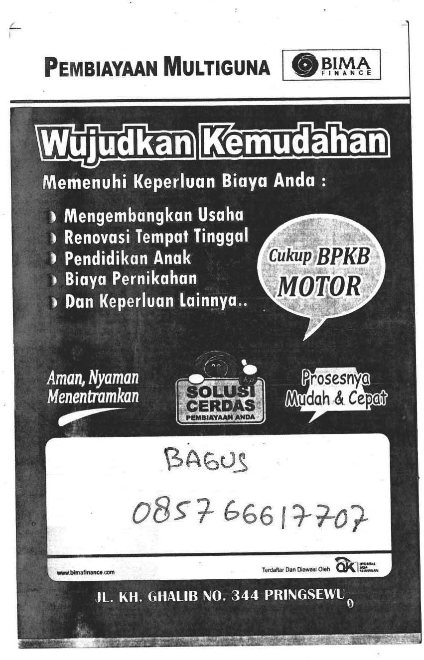 Brosur Pinjaman Pembiayaan Multiguna Bima Fincane Brosur Pinjaman Pembiayaan Multiguna Bima Fincane
