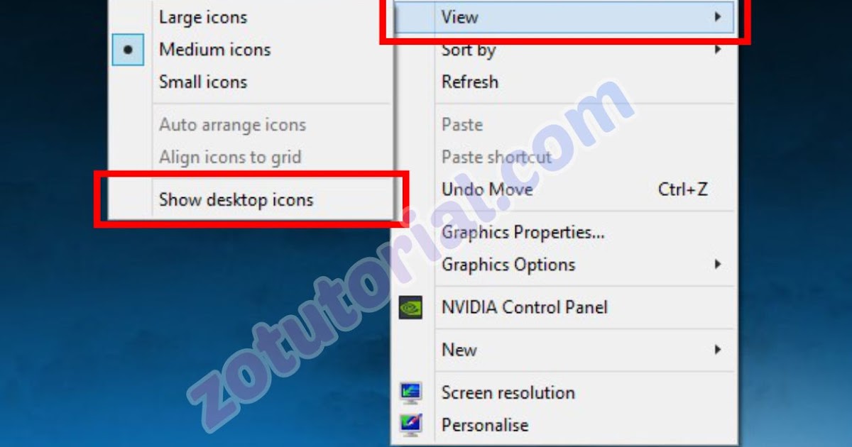 3 Cara Menyembunyikan Icon Aplikasi Shortcut Di Windows 10 8 7 Zotutorial 3 Cara Menyembunyikan Icon Aplikasi Shortcut Di Windows 10 8 7 Zotutorial