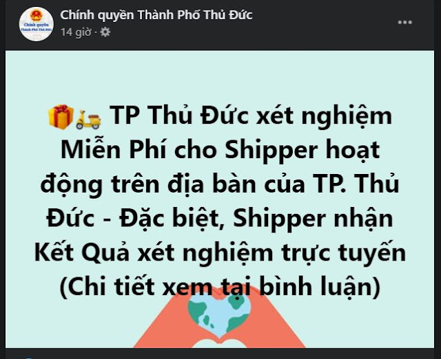 Cách shipper đăng ký test Covid-19 miễn phí tại Thủ Đức