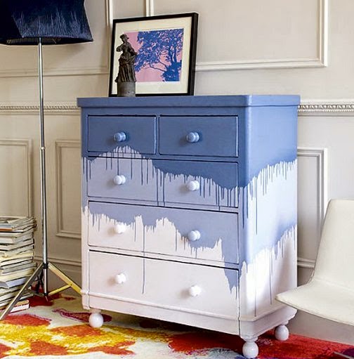 Dishfunctional Designs: Upcycled Dressers: Painted, Wallpapered