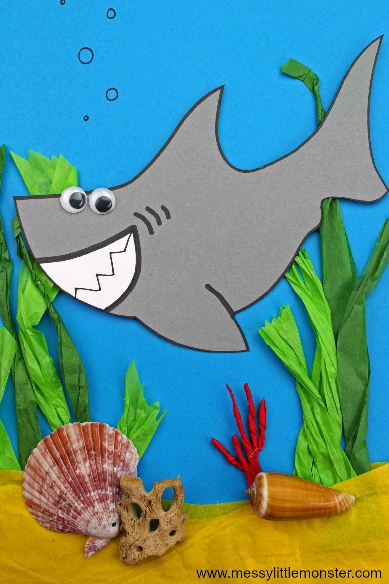 easy shark summer craft for kids