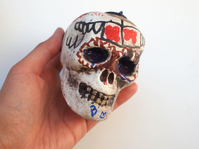 Colorful and Glittery Skulls for Halloween or Dia De Los Muertos Craft