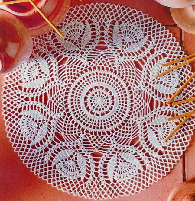 Crochet Doily Using White Cotton Yarns