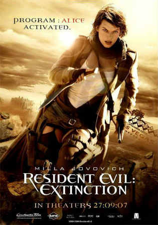 Resident Evil Extinction 2007 BRRip 300MB Hindi Dual Audio ORG 480p