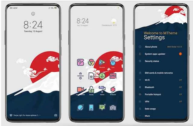 Tema Anime Xiaomi MIUI 12, 11 dan 10 Tembus Aplikasi