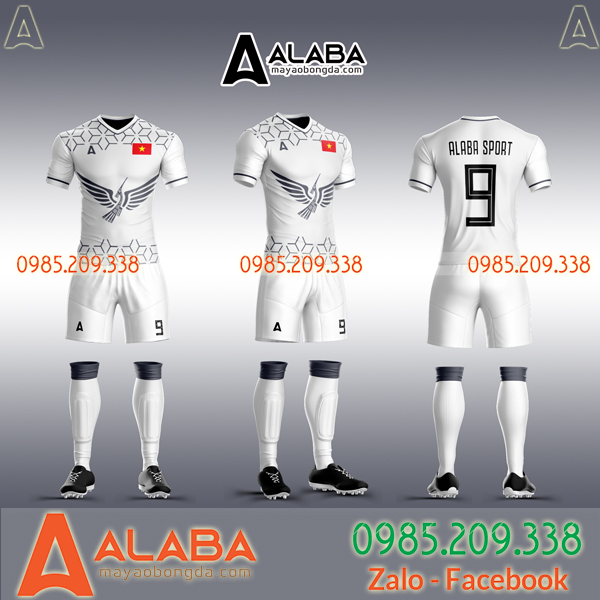Những Mẫu Áo Bóng Đá Việt Nam Trắng Tự Thiết Kế Đẹp Nhất Tại Alaba Sport -  Xưởng May Alaba Sport