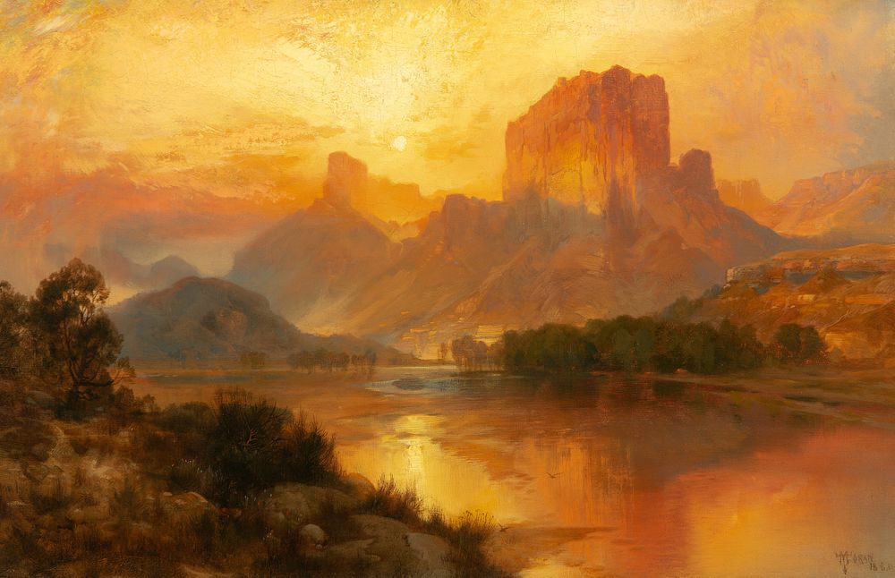 Jack Kost Green River, Wyoming, by Thomas Moran (1883)