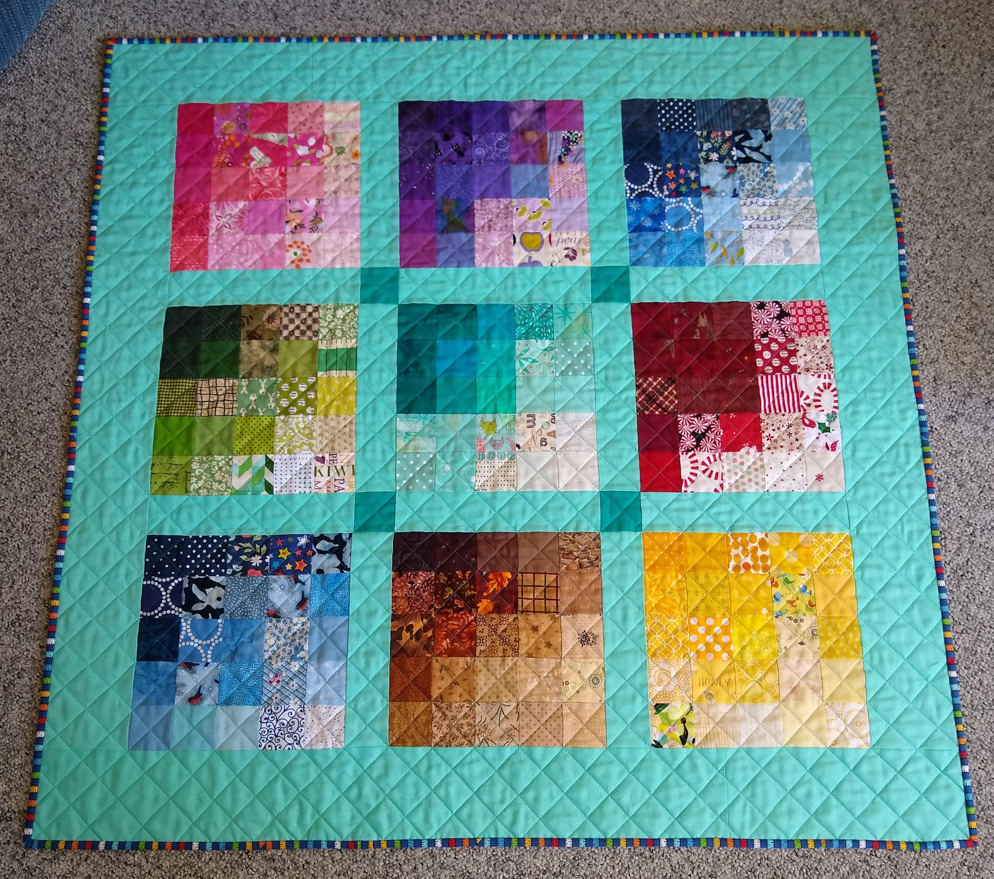 Little Penguin Quilts Color Gradient Quilt Finish