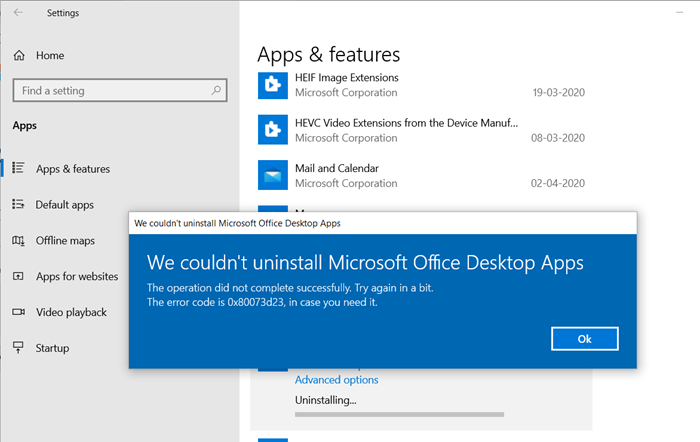 Исправить ошибку Microsoft Store 0x80073d23 в Windows 10