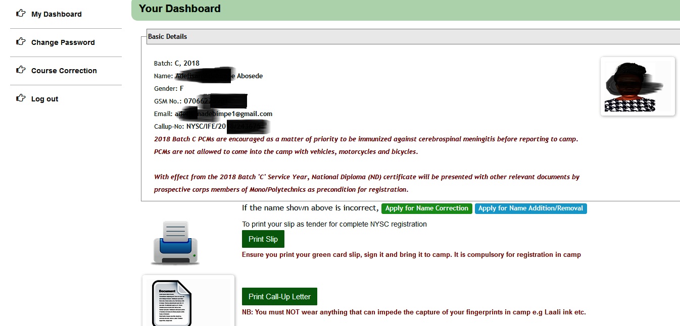 How to Print NYSC Green Card Online. Step by Step Guide School Contents