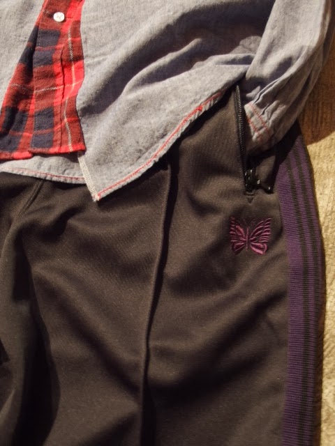 needles track jacket & track pant papillon emb. striped tape