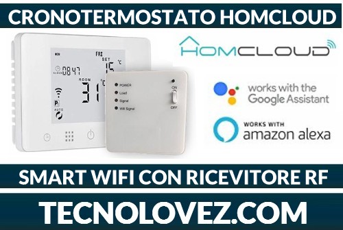 Homcloud Cronotermostato Digitale Wi-Fi con Ricevitore RF