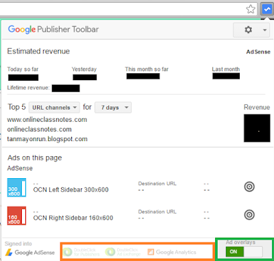 Quick & easy Adsense reports and ads management with Google Publisher Toolbar.