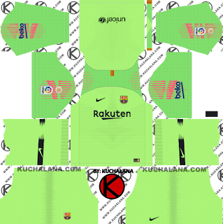 F.C. Barcelona 2018/19 Nike Kit - Dream League Soccer Kits