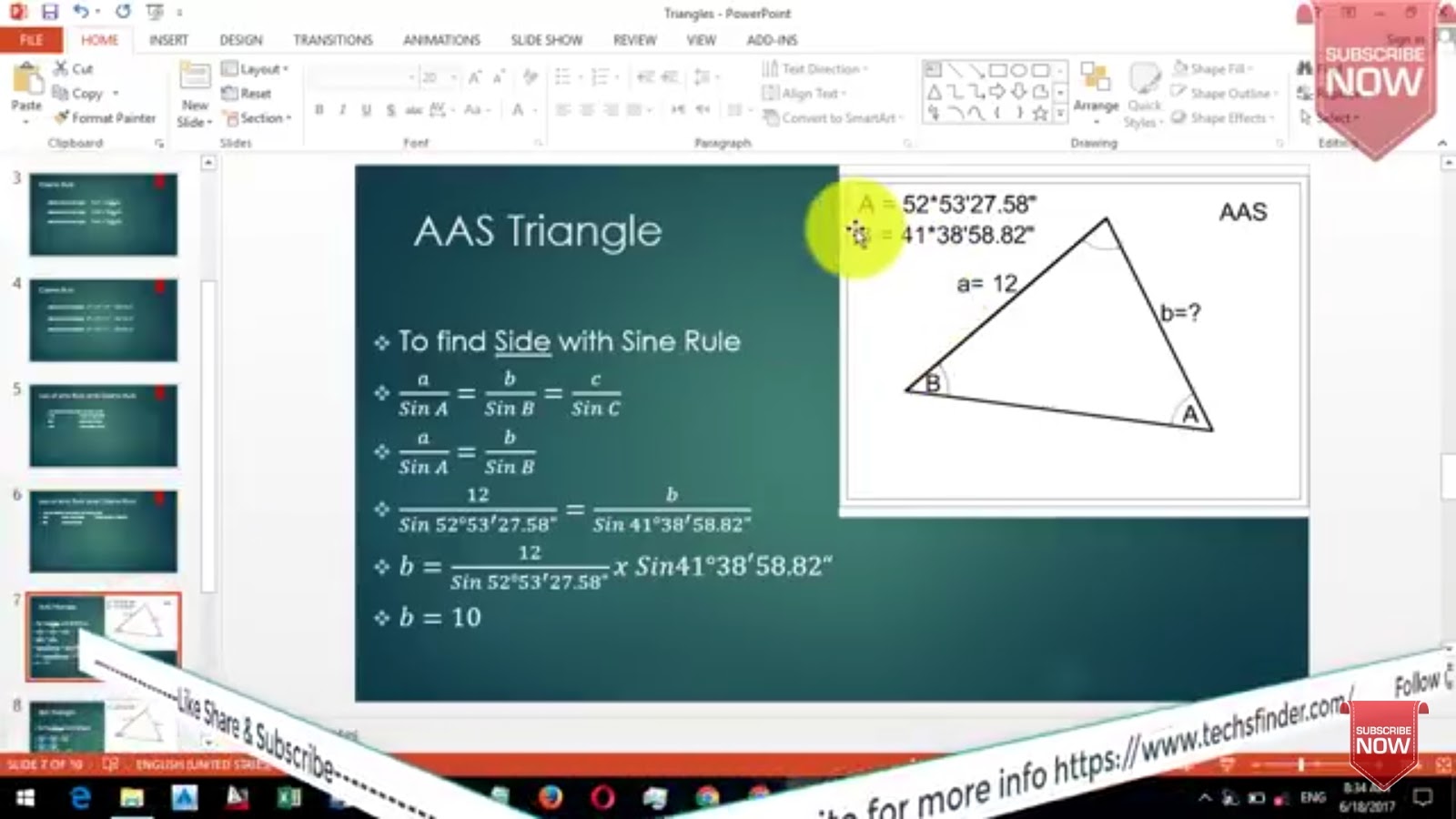 HOW TO SOLVE TRIANGLE EQUATIONS