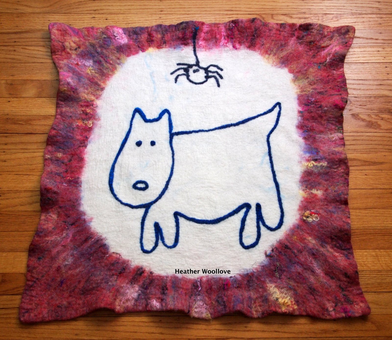 Wool lovefunctional fiber art Wet Felted Baby Blanket Part 2