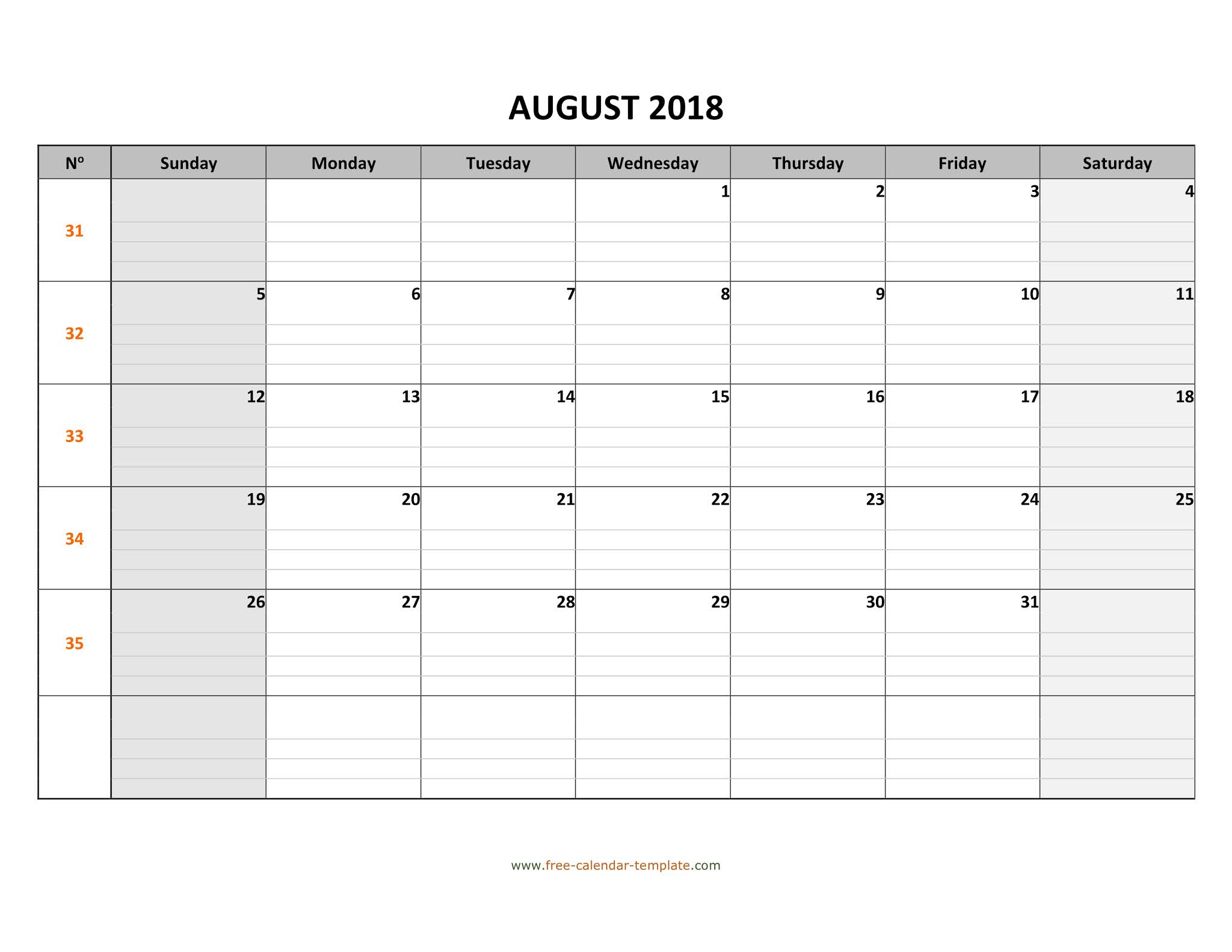 blank-august-calendar-2018-certificate-letter