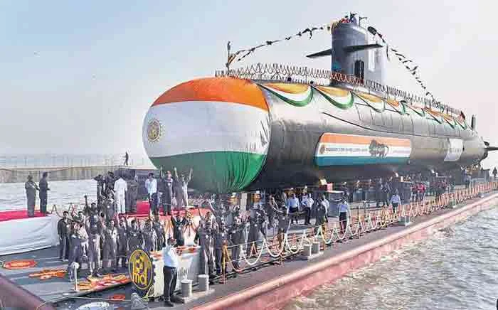 News, National, Indian, Navy, Ship, Mumbai, France, New Submarine called 'INS Vela' commisioned into Indian navy.