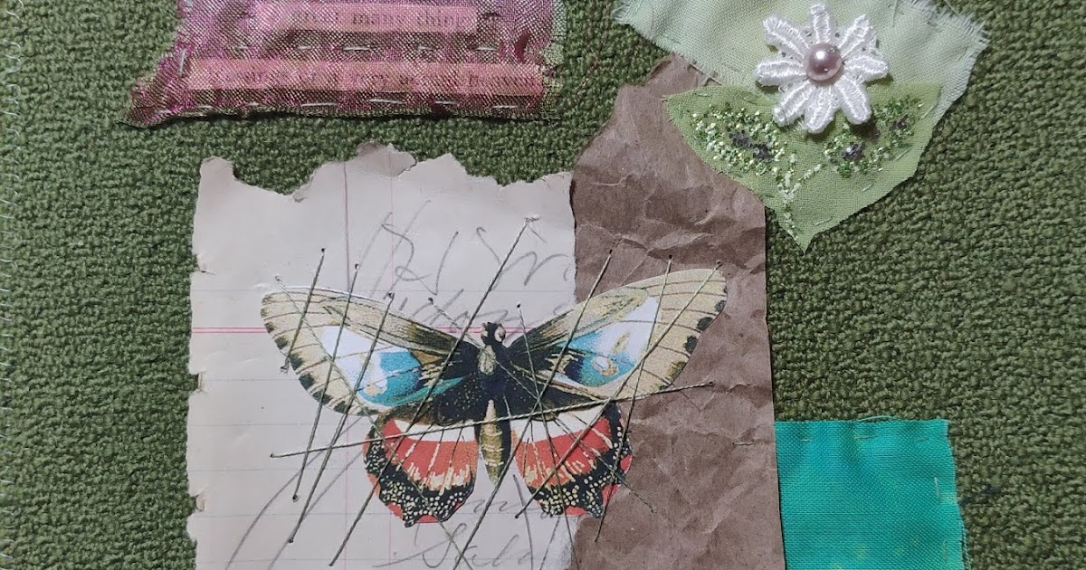 Fabric/paper collage