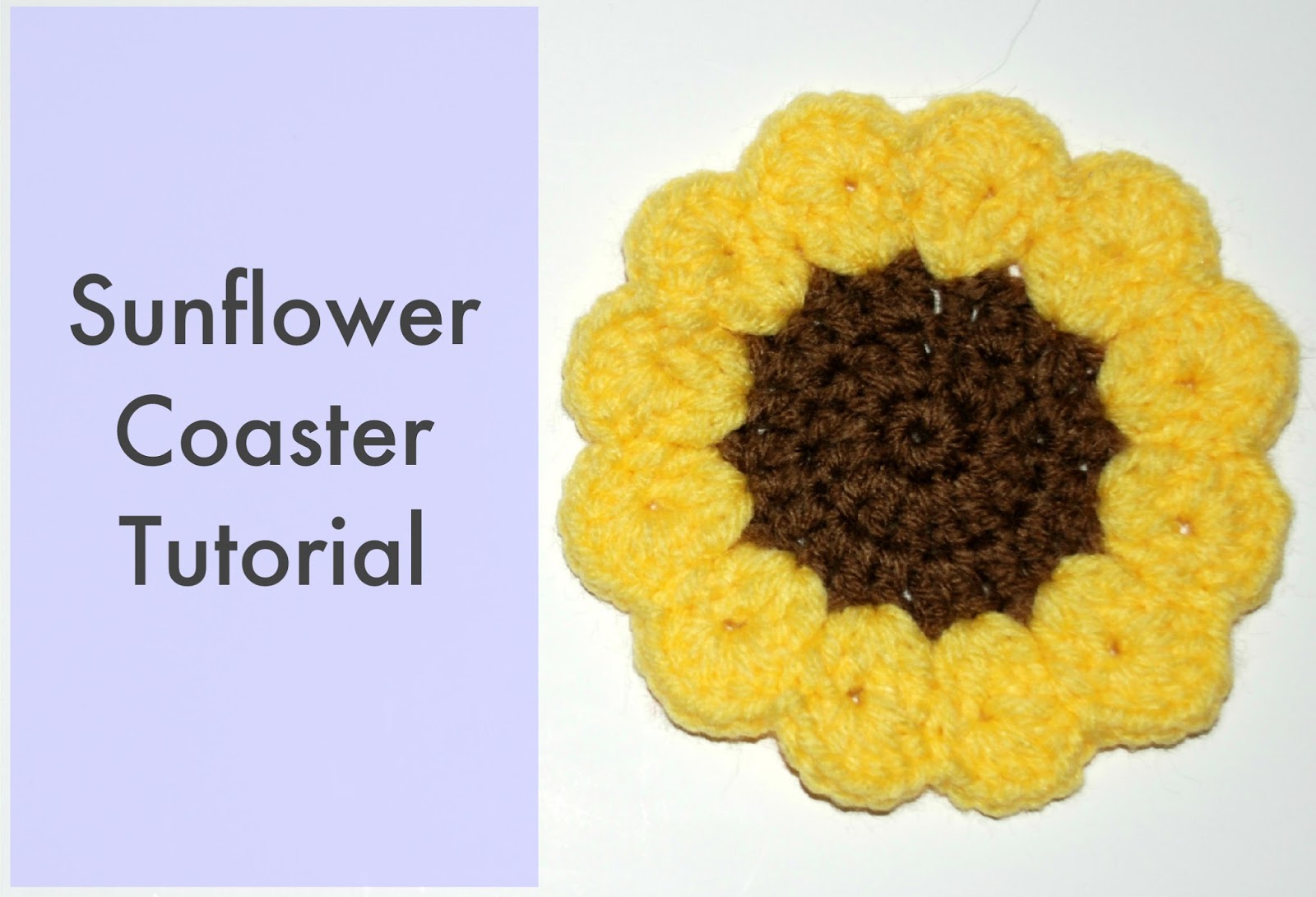 Amy's Crochet Creative Creations Crochet Sunflower Coaster