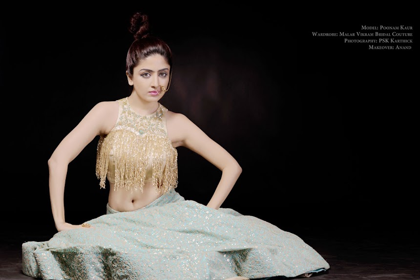 Poonam Kaur stills in Malar Vikram Bridal Couture