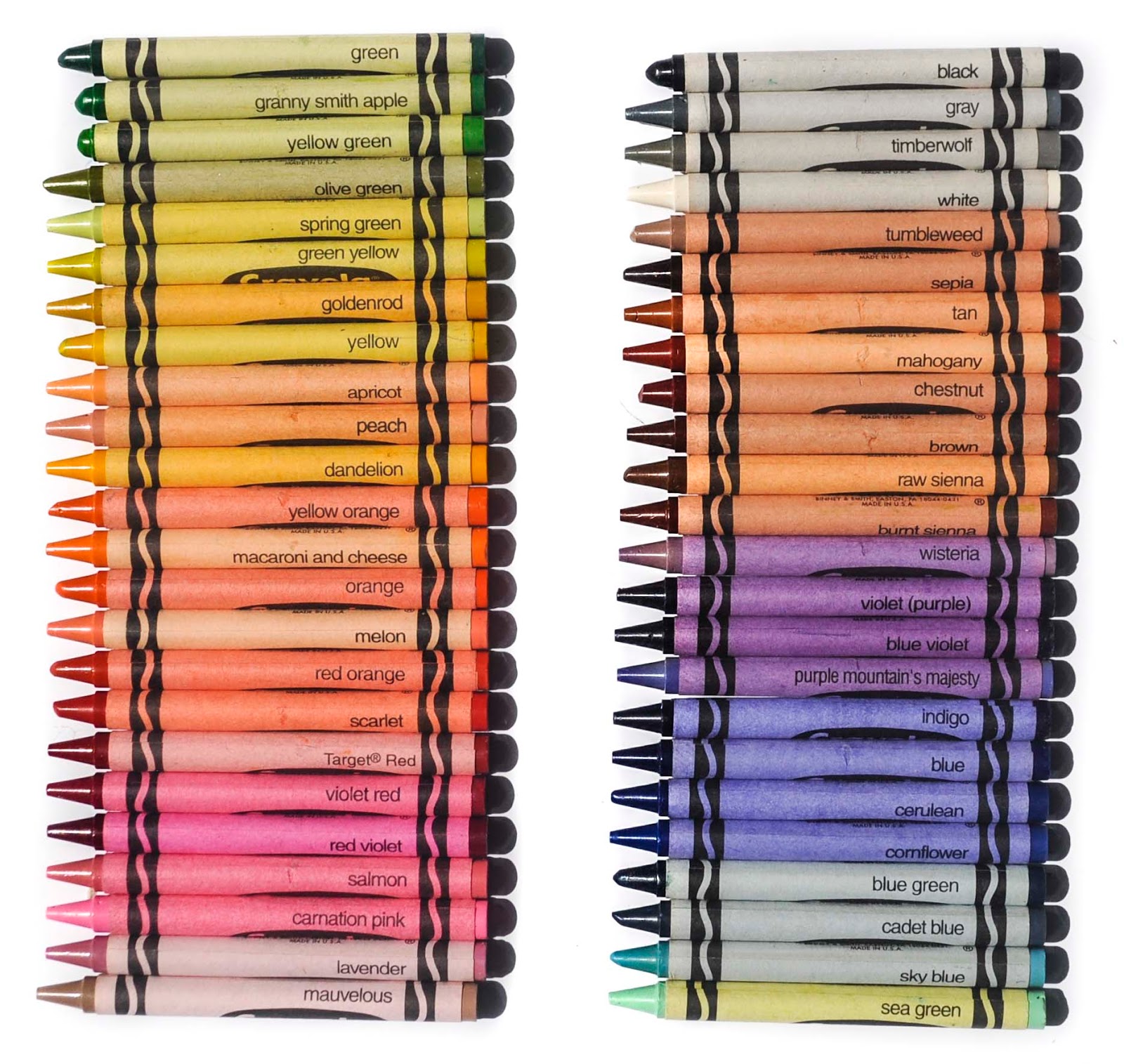 Crayola Target (including Target Red) and Walmart Crayons What's