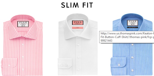 Thomas Pink Slim Fit Tuxedo Shirt in White for Men