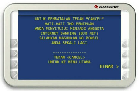 Cara Daftar M Banking Bjb Lewat Atm
