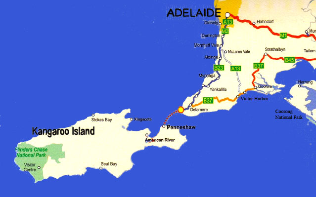 Kangaroo Island In Australia Map - Map of world
