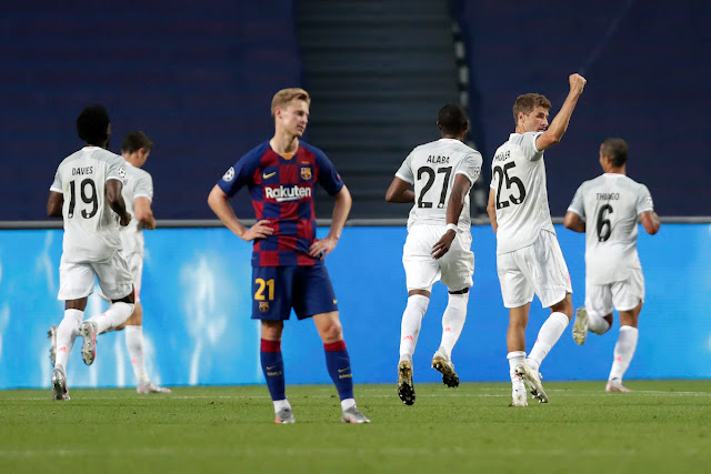 Barcelona vs Bayern Munich: Thomas Mueller scores brace in 8-2 win for Bavarians 