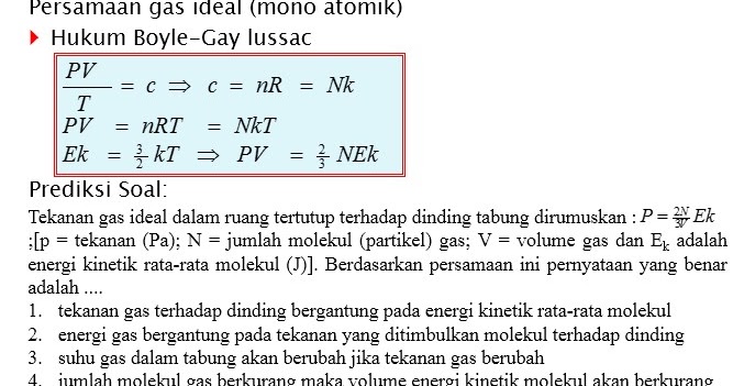 Teori Gas Hukum BoyleGuy Lussac www.fisika.info
