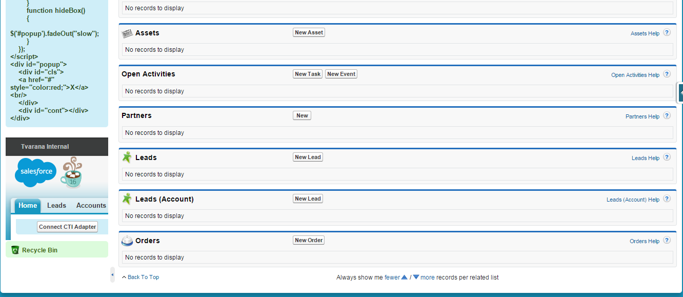 Salesforce Globe For You Salesforce Shorts Display account and its