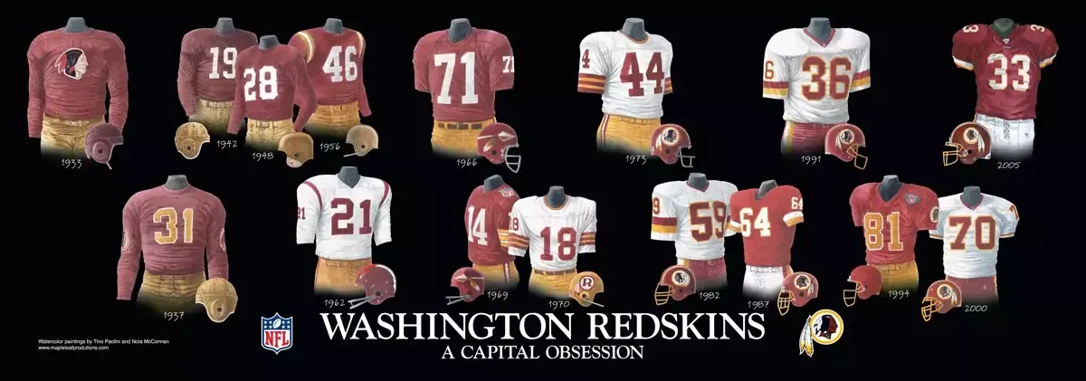 Washington Redskins logo and uniform