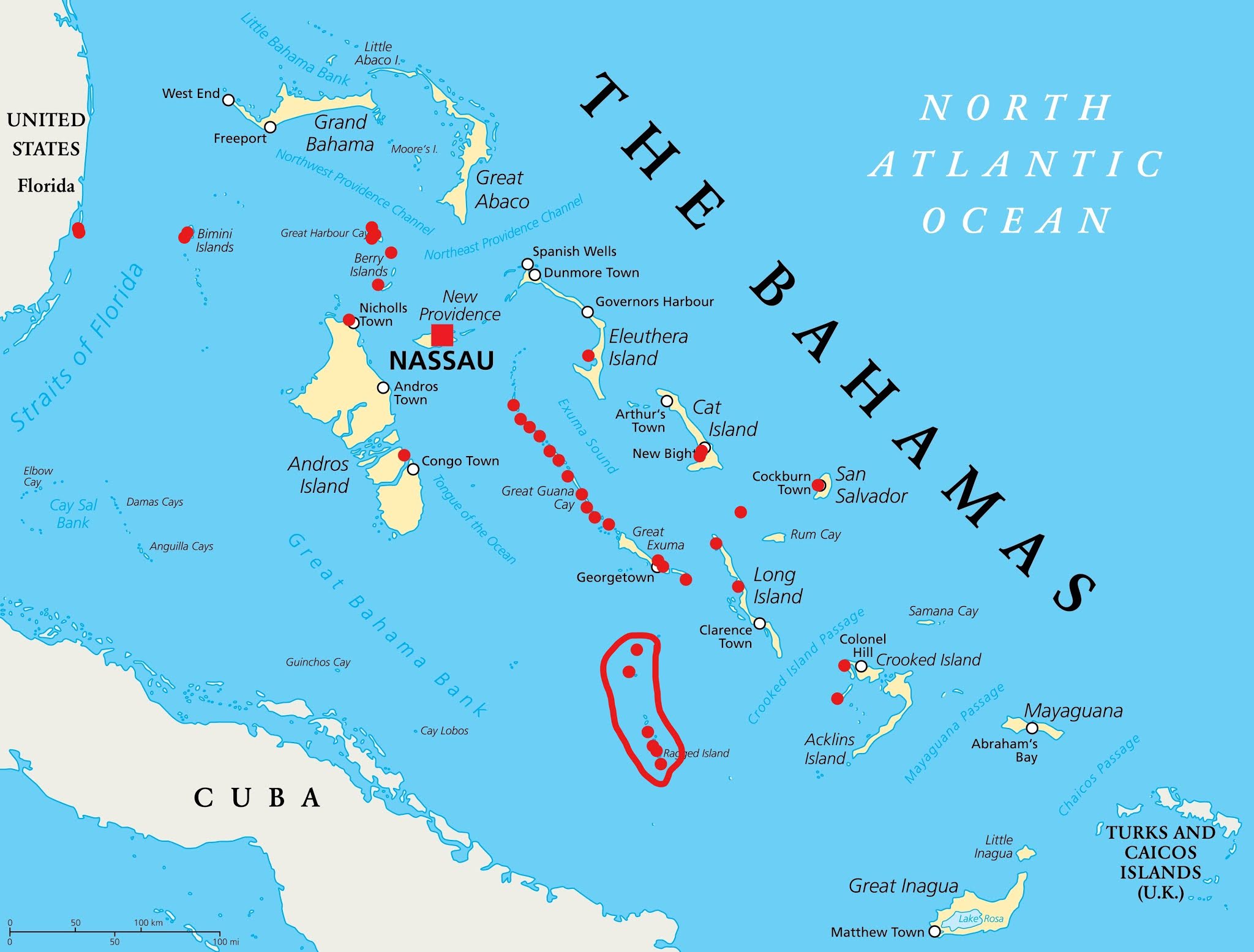 BAHAMAS JUMENTO CAYS AND RAGGED ISLANDS