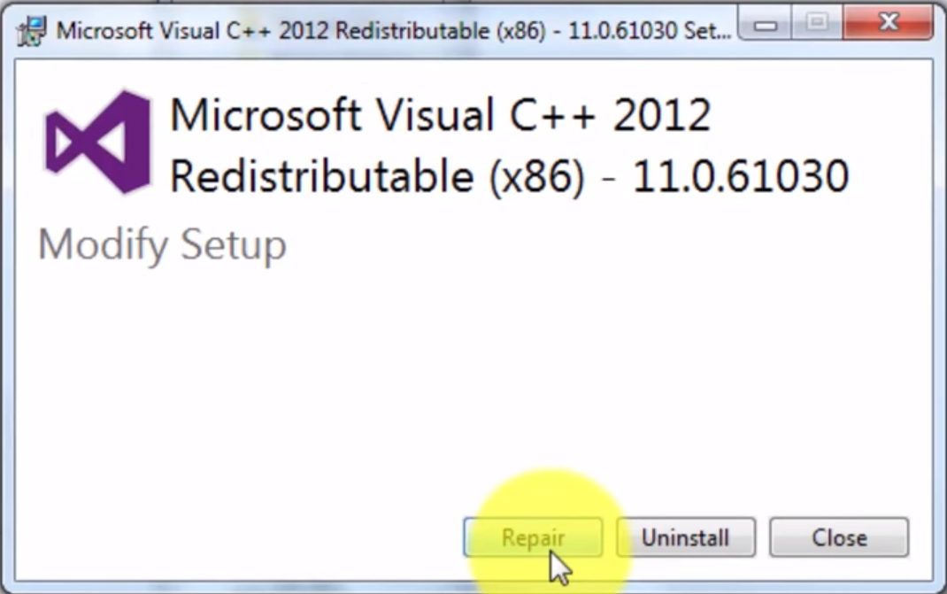 C redistributable 2012 x86. Untrusted System file ошибка.