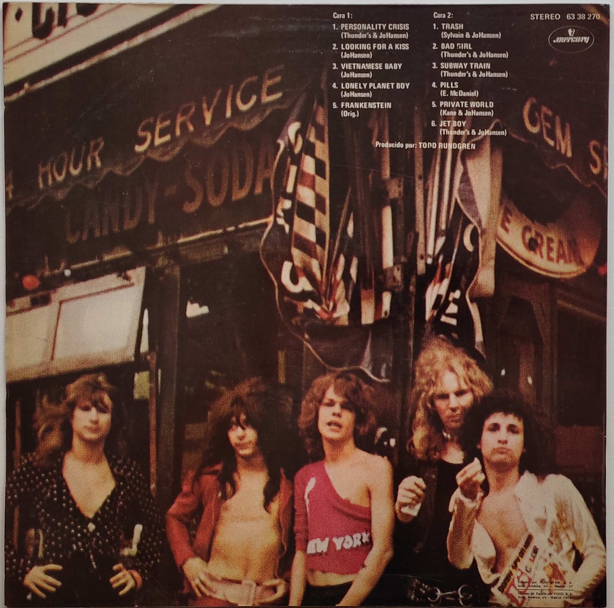 SPANISH BOMBS New york dolls New york dolls Lp 1974